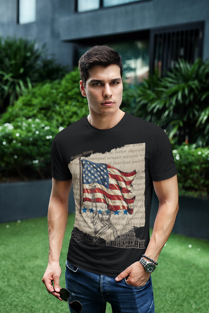 ATOM Signature American History Black T-Shirt For Men