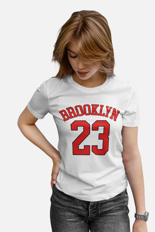 ATOM Signature Brooklyn 23 White T-Shirt For Women