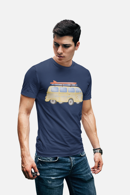 ATOM Signature Summer Vibes Navy Blue T-Shirt For Men