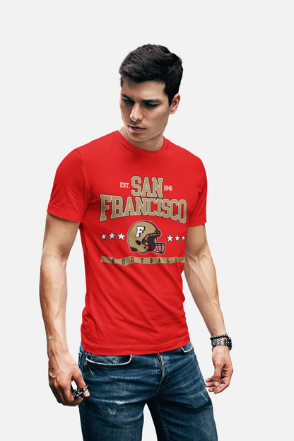 ATOM Signature San Francisco Football Red T-Shirt For Men