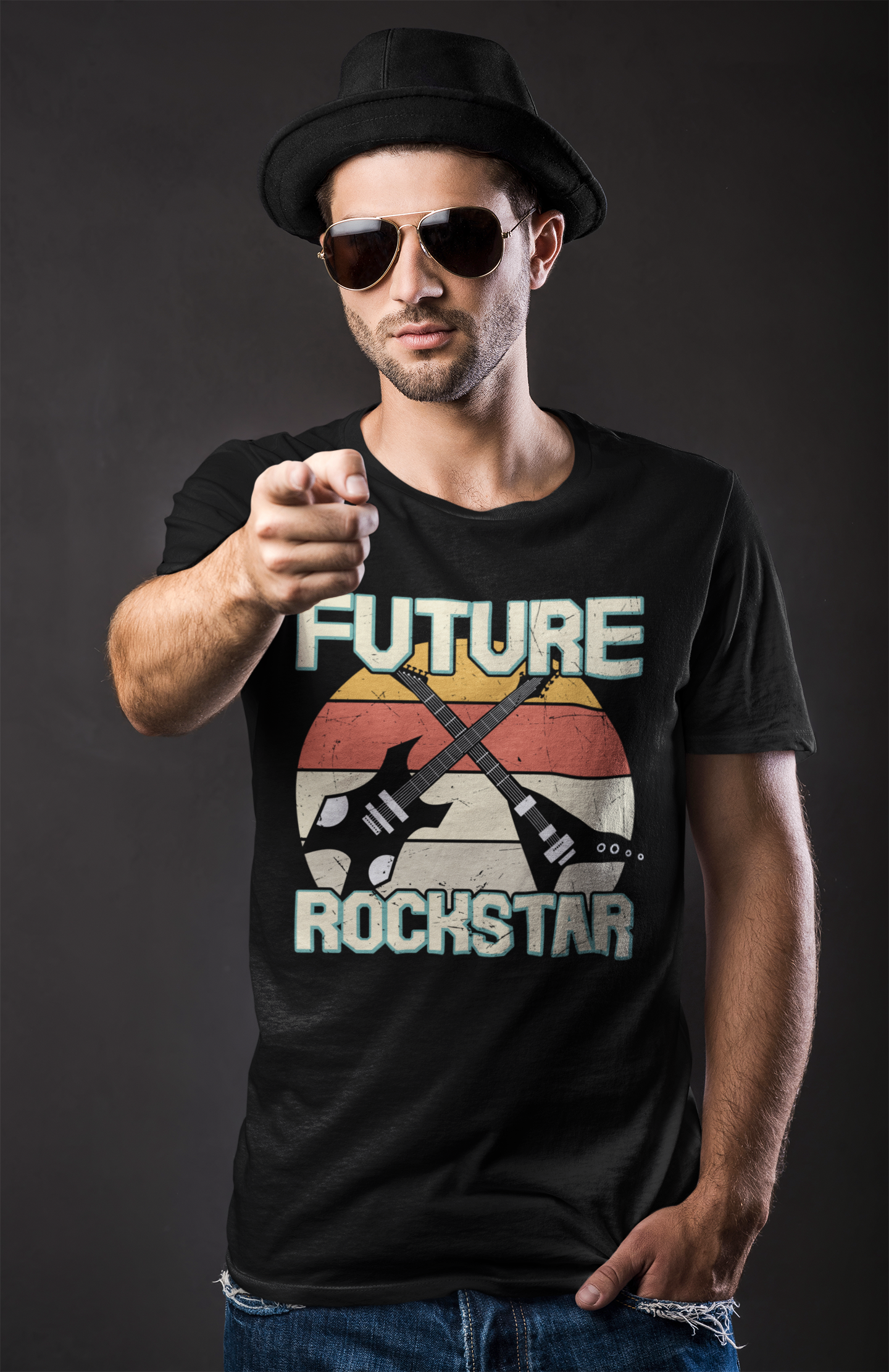 Future Rockstar Black T-Shirt For Men